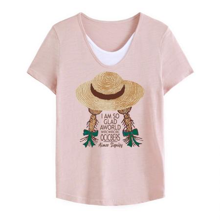 BY11701# 紫色正肩短袖女t恤夏新款美式宽松大码设计感小众显瘦修身上衣女 服裝批發女裝批發服飾貨源