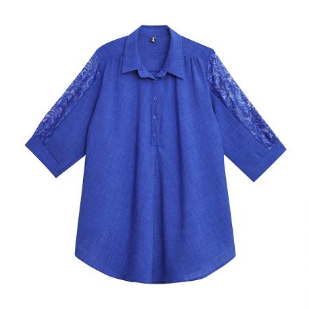 BY11703# 大码女装夏装新款纯色时尚百搭胖MM气质衬衫宽松遮肚显瘦小衫 服裝批發女裝批發服飾貨源