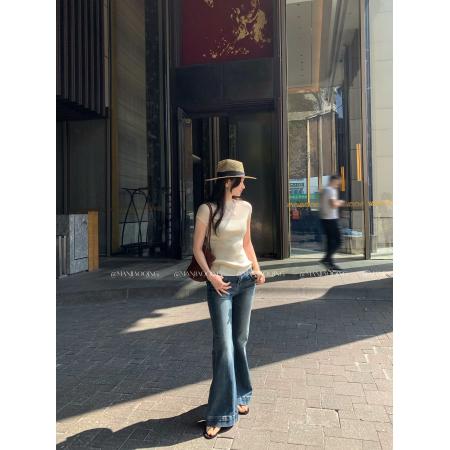 BY11764# 图莱赛尔天丝修身坎肩无袖针织衫女夏季新款韩系漂亮上衣 服裝批發女裝批發服飾貨源