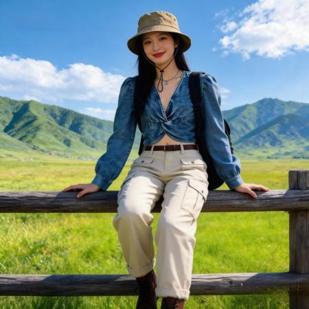 BY11784# 韩版新款殴美风性感时尚V领扭结侧边拉链泡泡袖薄款牛仔上衣 服裝批發女裝批發服飾貨源