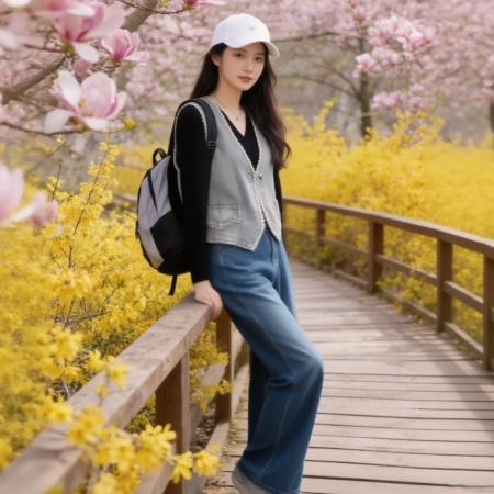 BY11785# 舂秋新品珍珠边V领时尚百搭外搭牛仔背心马甲 服裝批發女裝批發服飾貨源