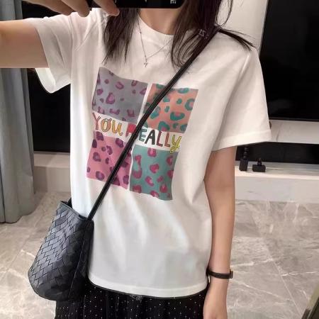 BY11799# 纯棉-春夏装短袖T恤女韩版印花 服裝批發女裝批發服飾貨源