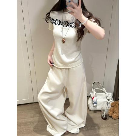 BY11843# 费尔岛毛衣慵懒高级感女早春季新款修身套头针织衫短袖通勤风上衣 服裝批發女裝批發服飾貨源