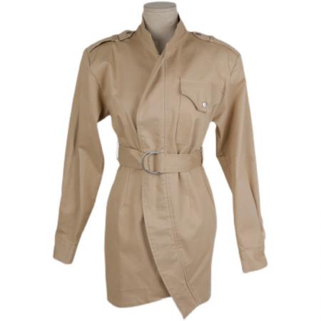 BY11850# 风衣裙春秋装新款收腰显瘦chic女装不规则西装连衣裙 服裝批發女裝批發服飾貨源