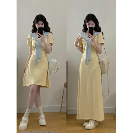 BY11853# 大码女装胖mm显瘦蓝色披肩收腰连衣裙 服裝批發女裝批發服飾貨源