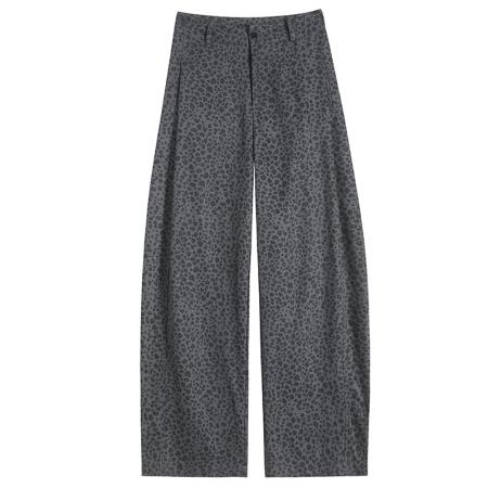 BY11876# 春季新款豹纹弯刀阔腿裤宽松休闲百搭香蕉裤 服裝批發女裝批發服飾貨源