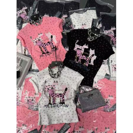 BY11884# 酷辣甜美可爱豹纹猫春夏新ins潮韩日系ootd纯棉减龄街头度假T 服裝批發女裝批發服飾貨源