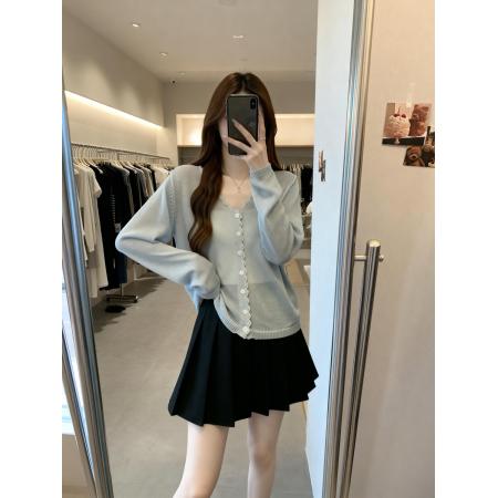 BY11897# 夏新款冰丝透气单排扣清凉针织防晒衫大码百搭罩衫上衣 服裝批發女裝批發服飾貨源