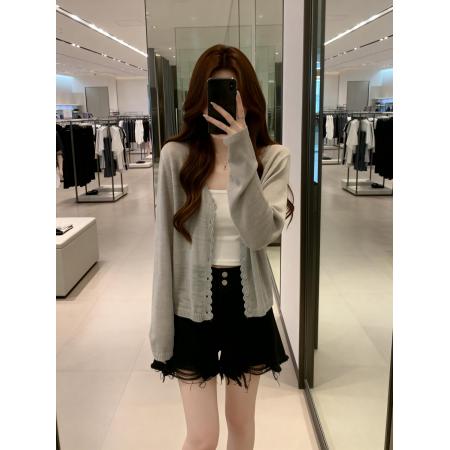 BY11897# 夏新款冰丝透气单排扣清凉针织防晒衫大码百搭罩衫上衣 服裝批發女裝批發服飾貨源