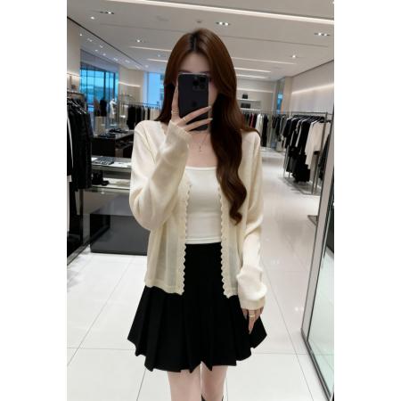 BY11897# 夏新款冰丝透气单排扣清凉针织防晒衫大码百搭罩衫上衣 服裝批發女裝批發服飾貨源