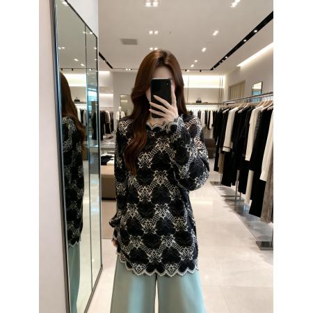 BY11907# 春季新款花边领时尚百搭长袖蕾丝衫女大码宽松休闲上衣 服裝批發女裝批發服飾貨源