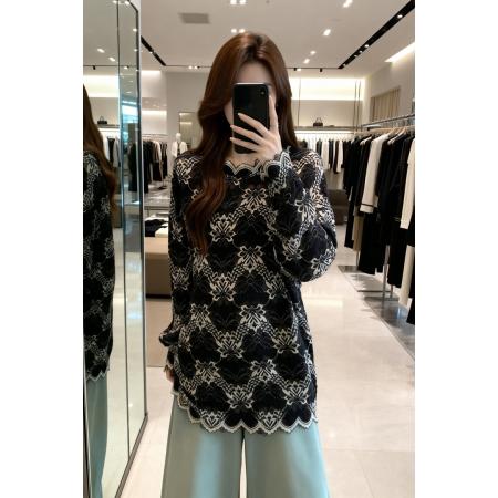 BY11907# 春季新款花边领时尚百搭长袖蕾丝衫女大码宽松休闲上衣 服裝批發女裝批發服飾貨源