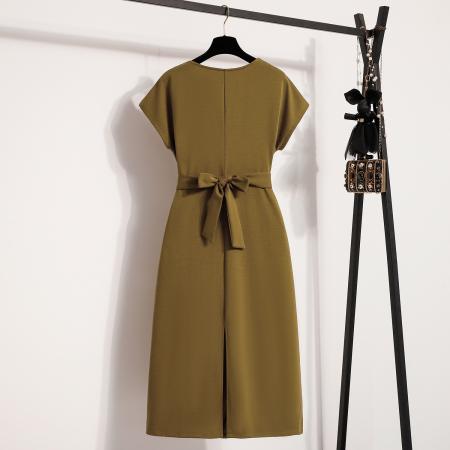 BY11924# 大码女装夏季新款气质连衣裙胖mm显瘦遮肉收腰长裙 服裝批發女裝批發服飾貨源