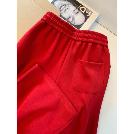 BY11937# 欧洲站春款款高品质亮闪闪烫钻休闲加绒长裤宽松阔腿裤 服裝批發女裝批發服飾貨源