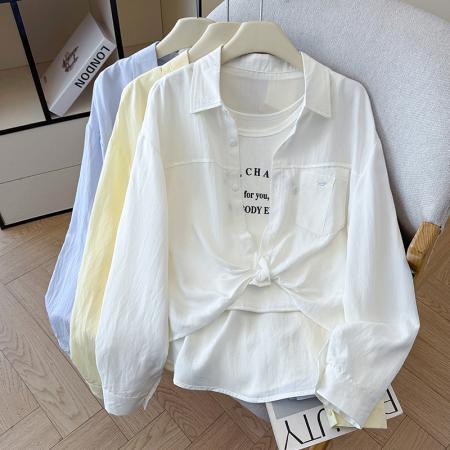 BY11963# 春季新款学院风背心两件套高腰衬衣不规则设计感衬衫套装 服裝批發女裝批發服飾貨源