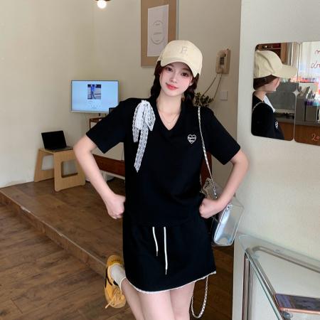 BY12016# 夏装新款胖mm大码女气质v领收腰显瘦长短款连衣裙 服裝批發女裝批發服飾貨源