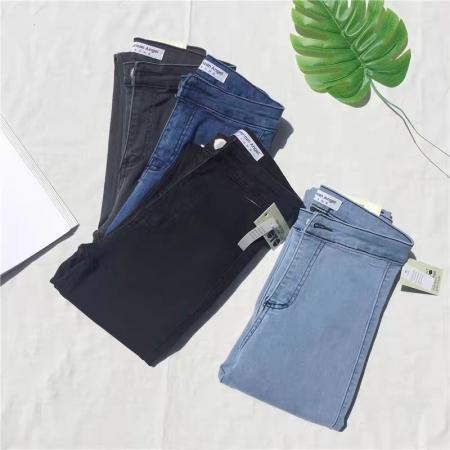 黑色牛仔裤女秋装新款高腰显瘦修身小个子紧身季小脚裤子 服裝批發女裝批發服飾貨源