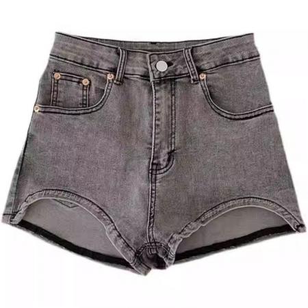 牛仔短裤女夏季新款韩版时尚个性显瘦小性感高腰阔腿热裤子 服裝批發女裝批發服飾貨源