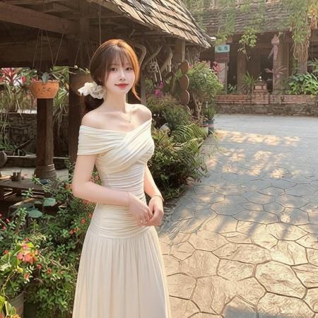 BY12053# 白色一字肩连衣裙子女夏季新款清纯白月光穿搭长裙绝美套装裙 服裝批發女裝批發服飾貨源