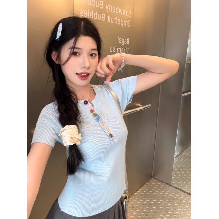 BY12088# 甜美风蓝色正...