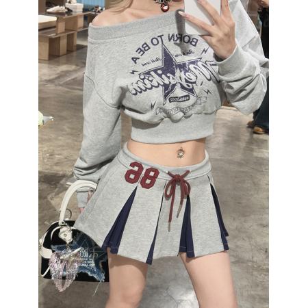 春夏新款半身裙女热辣拉拉队短裙百搭低腰百褶裙 服裝批發女裝批發服飾貨源