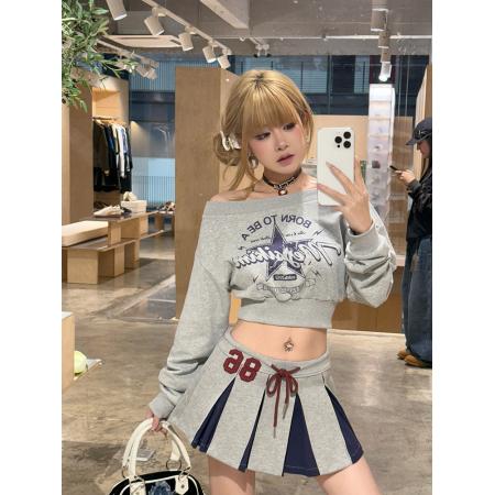 春夏新款半身裙女热辣拉拉队短裙百搭低腰百褶裙 服裝批發女裝批發服飾貨源