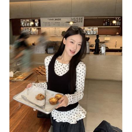 红人馆吊带背心女新款春季独特漂亮黑色巨好看的针织无袖上衣 服裝批發女裝批發服飾貨源