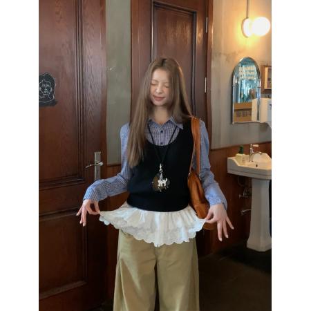 红人馆吊带背心女新款春季独特漂亮黑色巨好看的针织无袖上衣 服裝批發女裝批發服飾貨源