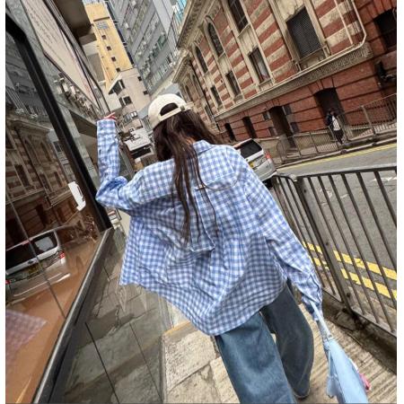 春日系复古条纹衬衫女秋季设计感小众叠穿衬衣学院风长袖上衣 服裝批發女裝批發服飾貨源