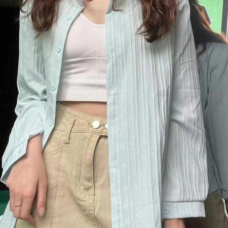 BY12149# 衬衫上衣设计感小众法式上衣女款春秋薄外套夏季新款防晒开衫衬衣 服裝批發女裝批發服飾貨源