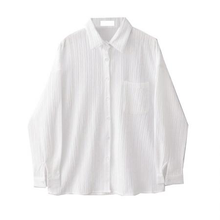 BY12149# 衬衫上衣设计感小众法式上衣女款春秋薄外套夏季新款防晒开衫衬衣 服裝批發女裝批發服飾貨源