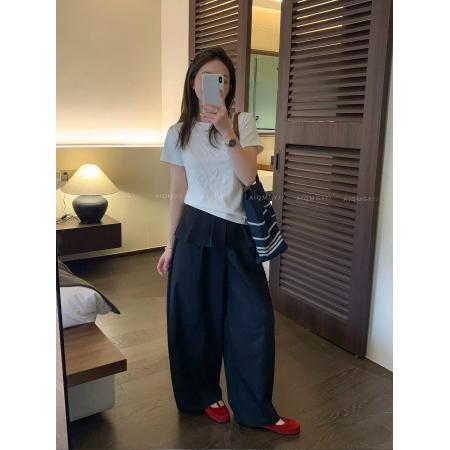 BY12153# 设计感重工字母钉珠短袖T恤女春夏新款洋气内搭打底小衫上衣 服裝批發女裝批發服飾貨源