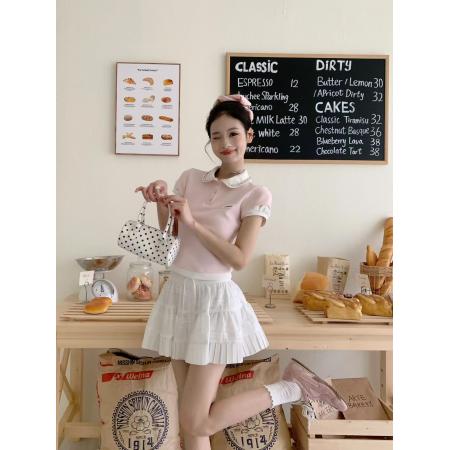 BY12194# 夏季穿搭酷盐系时尚减龄网红炸街可盐可甜港风复古chic两件套装女 服裝批發女裝批發服飾貨源