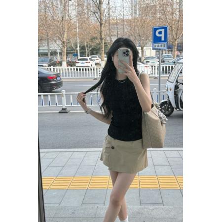 BY12197# 夏装搭配一整套轻熟御姐小个子美式甜辣风设计感上衣裙子两件套装 服裝批發女裝批發服飾貨源