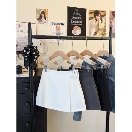 春夏款款高腰西装半身裙女设计感不规则A字包臀短裙 服裝批發女裝批發服飾貨源