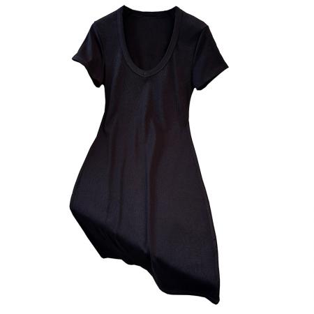 BY12205# 大码女装ins超火辣妹纯欲风连衣裙女修身显瘦高腰包臀裙 服裝批發女裝批發服飾貨源