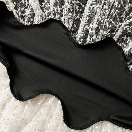 BY12223# 大码新款夏季蕾丝小香风休闲气质减龄连衣裙 服裝批發女裝批發服飾貨源