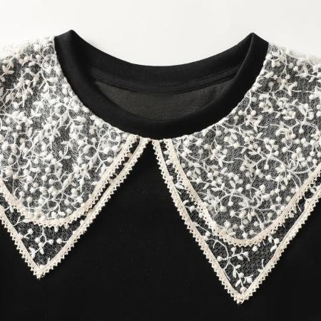 BY12223# 大码新款夏季蕾丝小香风休闲气质减龄连衣裙 服裝批發女裝批發服飾貨源