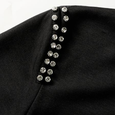 BY12224# 大码女装春夏新款胖妹妹遮肚显瘦收腰小个子不规则压钻连衣裙 服裝批發女裝批發服飾貨源