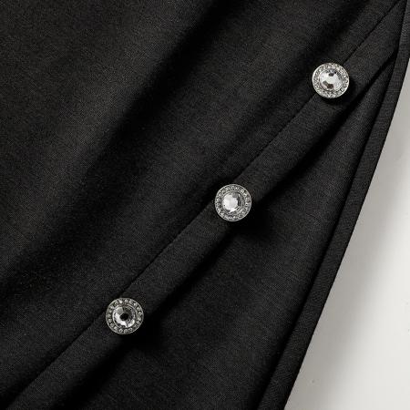 BY12224# 大码女装春夏新款胖妹妹遮肚显瘦收腰小个子不规则压钻连衣裙 服裝批發女裝批發服飾貨源