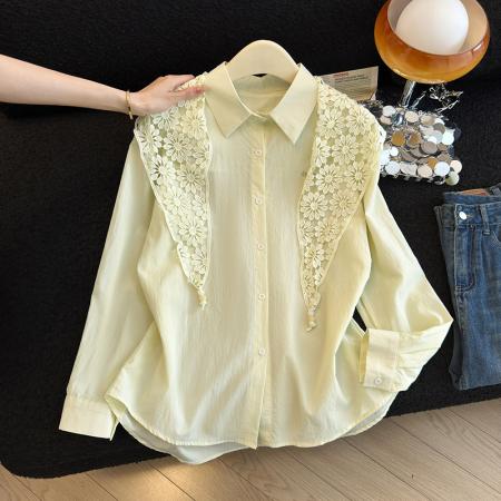 春秋学院风Polo领慵懒风长袖...