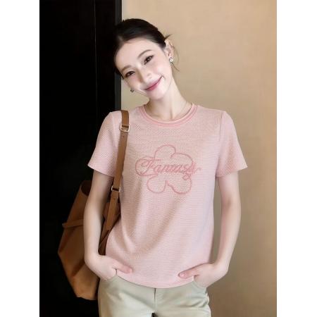 今年流行爆款短袖t恤女士装夏季新款时尚气质宽松体桖上衣 服裝批發女裝批發服飾貨源