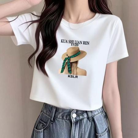 短款T恤女新款夏季正肩短袖小众热辣打底上衣潮 服裝批發女裝批發服飾貨源