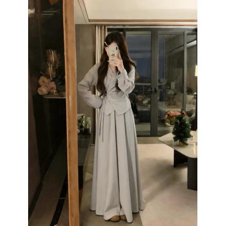 大码春夏超级显瘦上衣+阔腿长裤两件套 服裝批發女裝批發服飾貨源