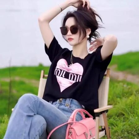 BY12347# 纯棉夏季短款设计感后背不规则开叉圆领上衣 服裝批發女裝批發服飾貨源