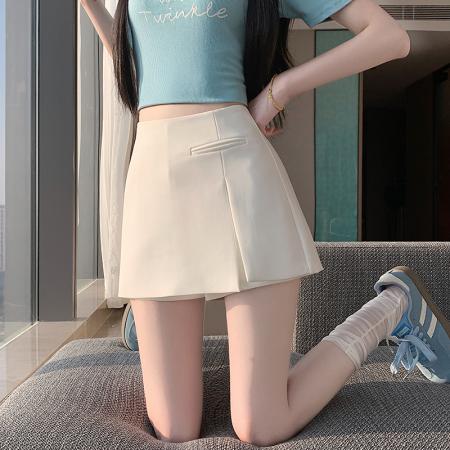 BY12394# 新款西装料裙裤短裤女春夏新款显瘦百搭小个子外穿短裙 服裝批發女裝批發服飾貨源