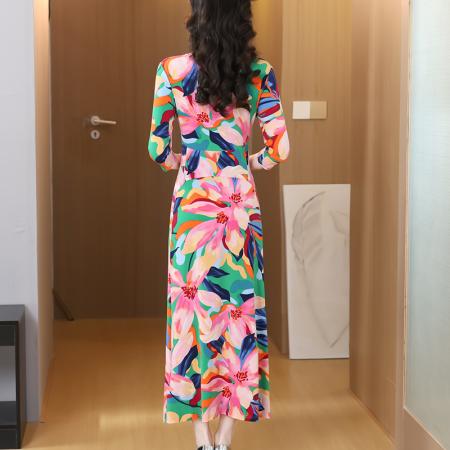 BY12426# 春上新欧若风碎花一秒裙连衣裙 服裝批發女裝批發服飾貨源