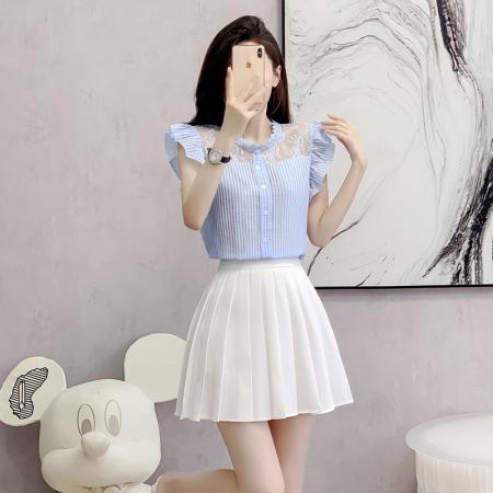 BY12452# 夏装搭配一整套小个子可盐可甜清纯甜美温柔风上衣裙子两件套装女 服裝批發女裝批發服飾貨源