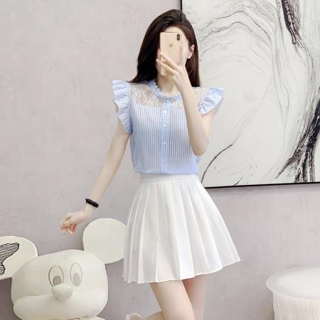 BY12452# 夏装搭配一整套小个子可盐可甜清纯甜美温柔风上衣裙子两件套装女 服裝批發女裝批發服飾貨源