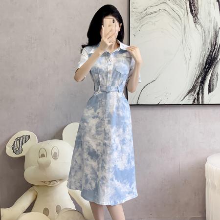 BY12453# 今年流行漂亮连衣裙女装夏季新款气质时尚长裙文艺风高级裙子 服裝批發女裝批發服飾貨源